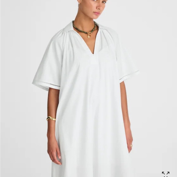 Madewell Poplin Splitneck Midi Shirtdress - Picture 3 of 7